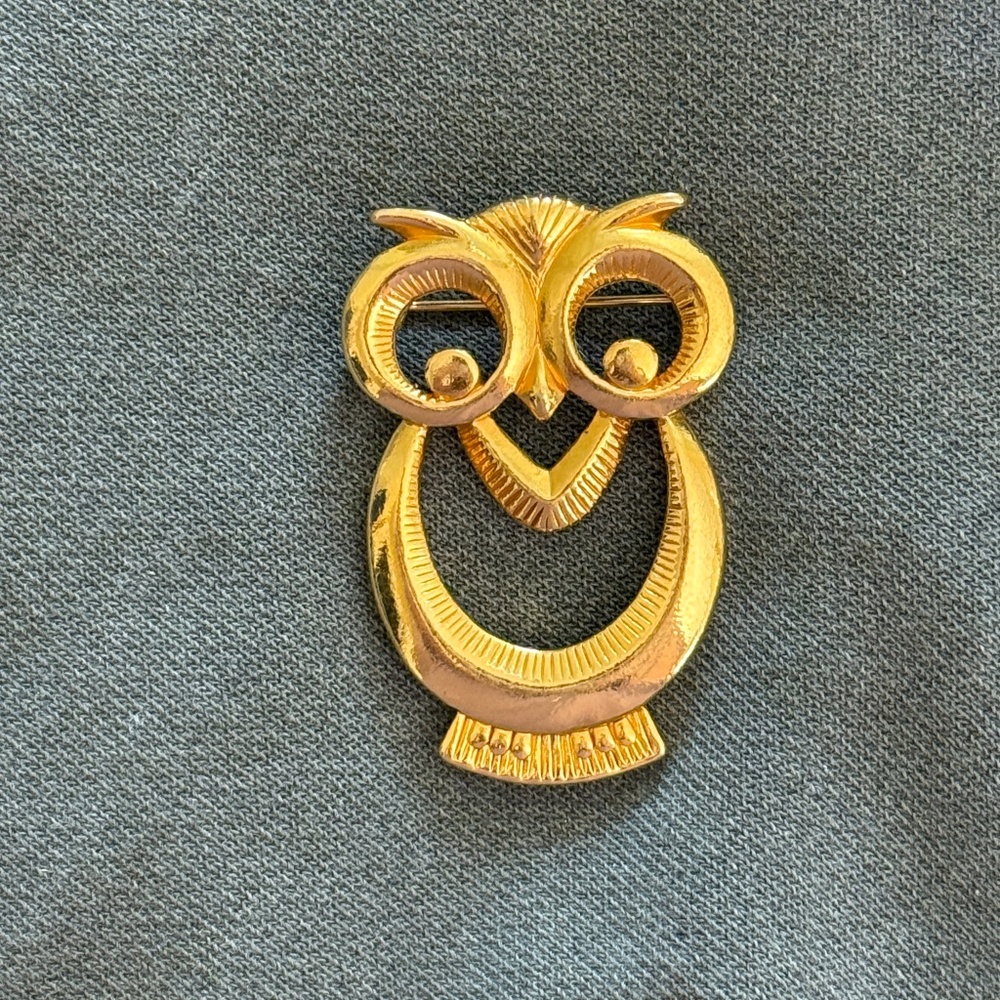 Vintage "Wise Eyes" owl brooch